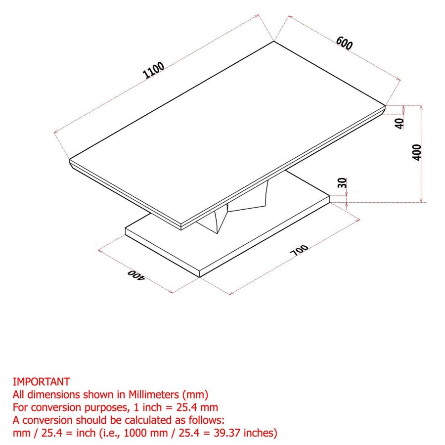 Table basse Napoli en gris