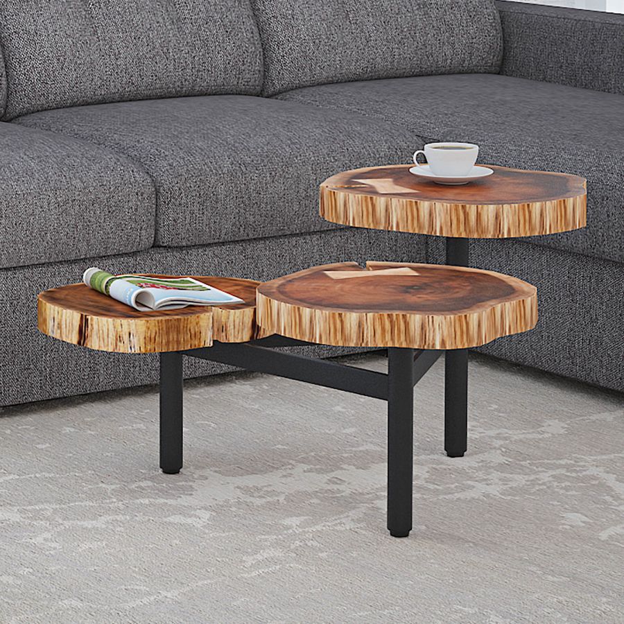 Table basse trépied Anika en naturel