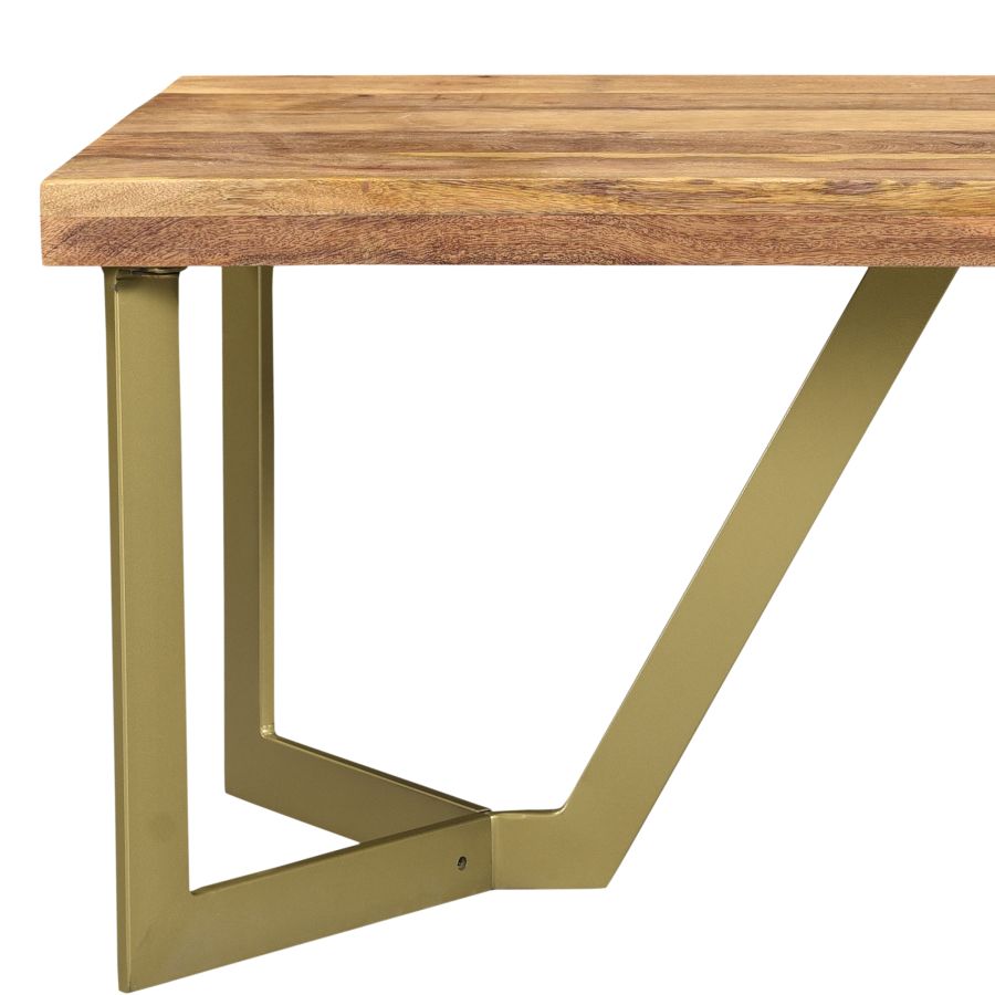 Table basse Zivah en or naturel et vieilli