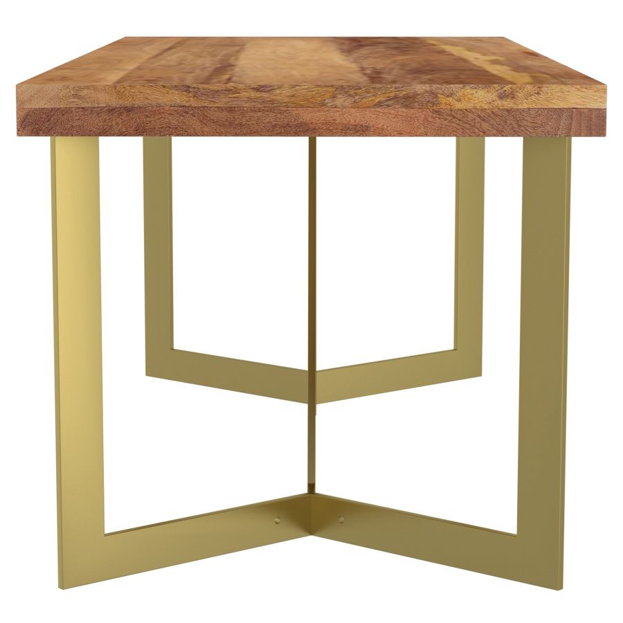 Table basse Zivah en or naturel et vieilli