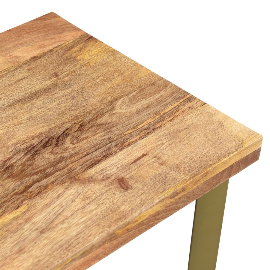Table basse Zivah en or naturel et vieilli