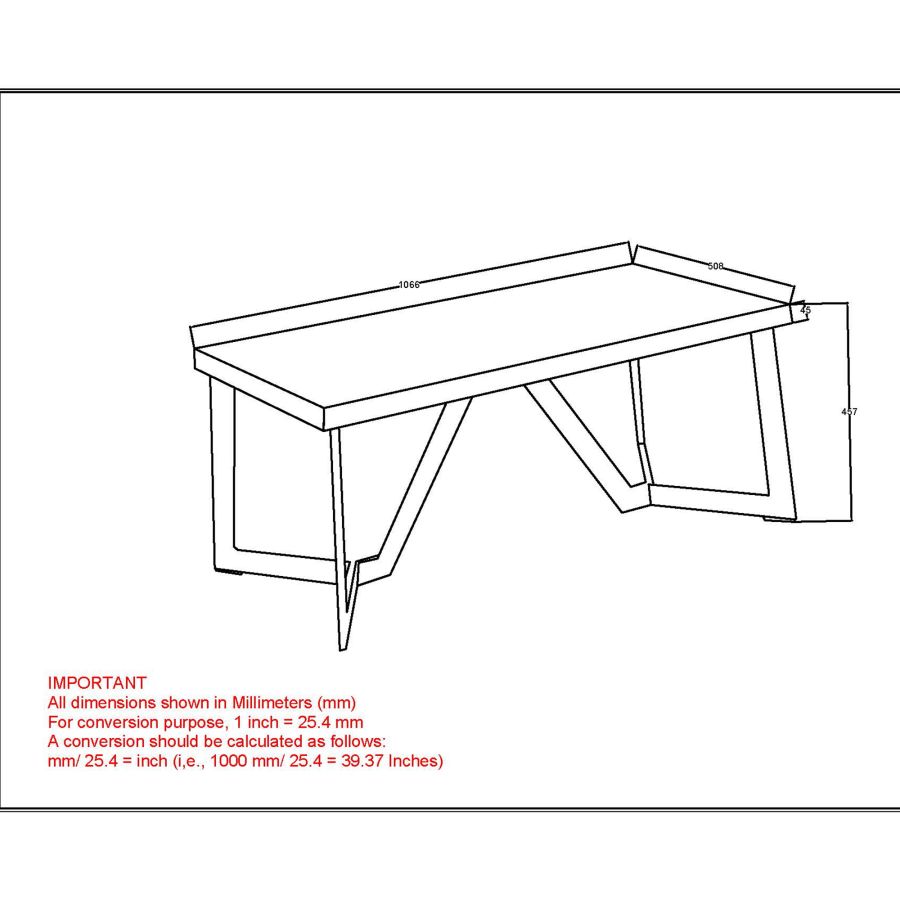 Table basse Zivah en or naturel et vieilli
