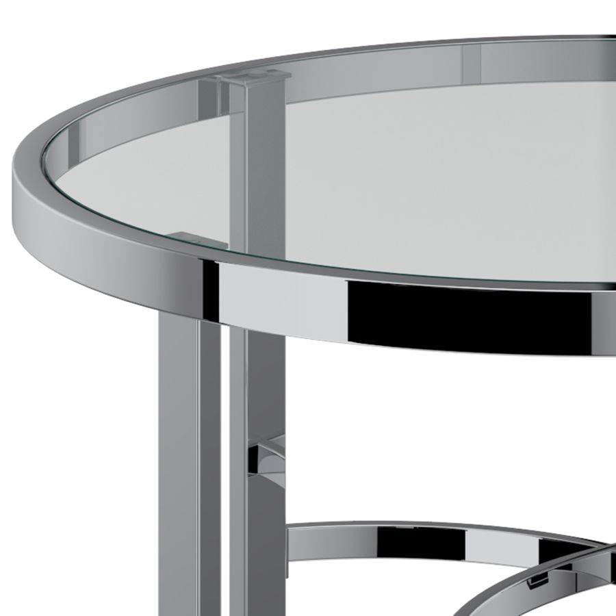 Table Basse Strata en Chrome