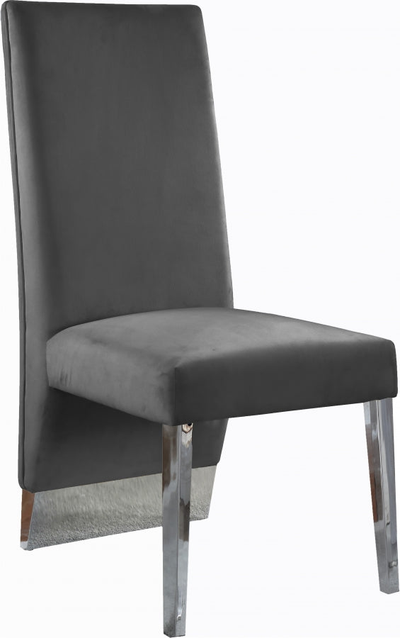 Chaise de salle à manger en velours Porsha