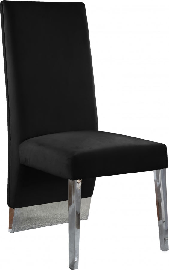Chaise de salle à manger en velours Porsha