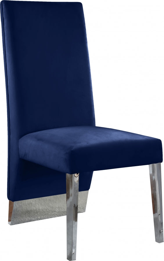 Chaise de salle à manger en velours Porsha