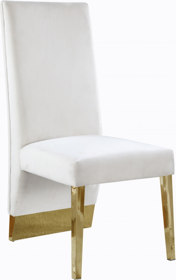 Chaise de salle à manger en velours Porsha
