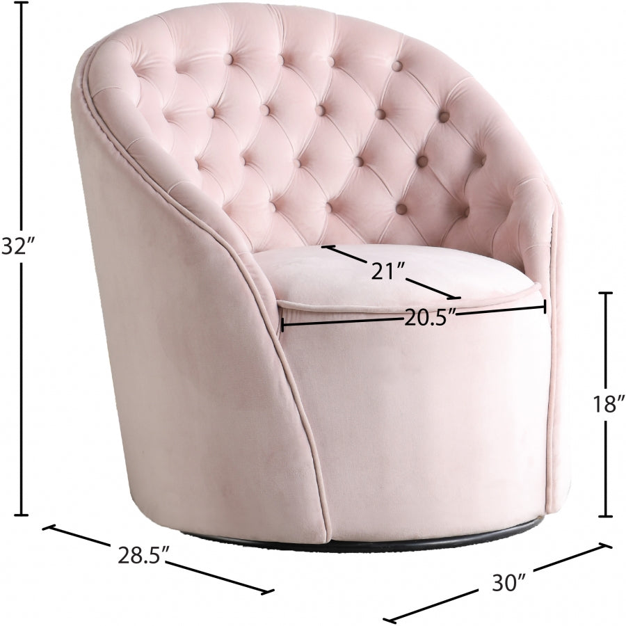 Chaise d'appoint en velours Alessio
