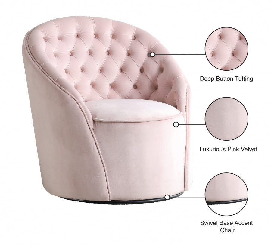 Chaise d'appoint en velours Alessio