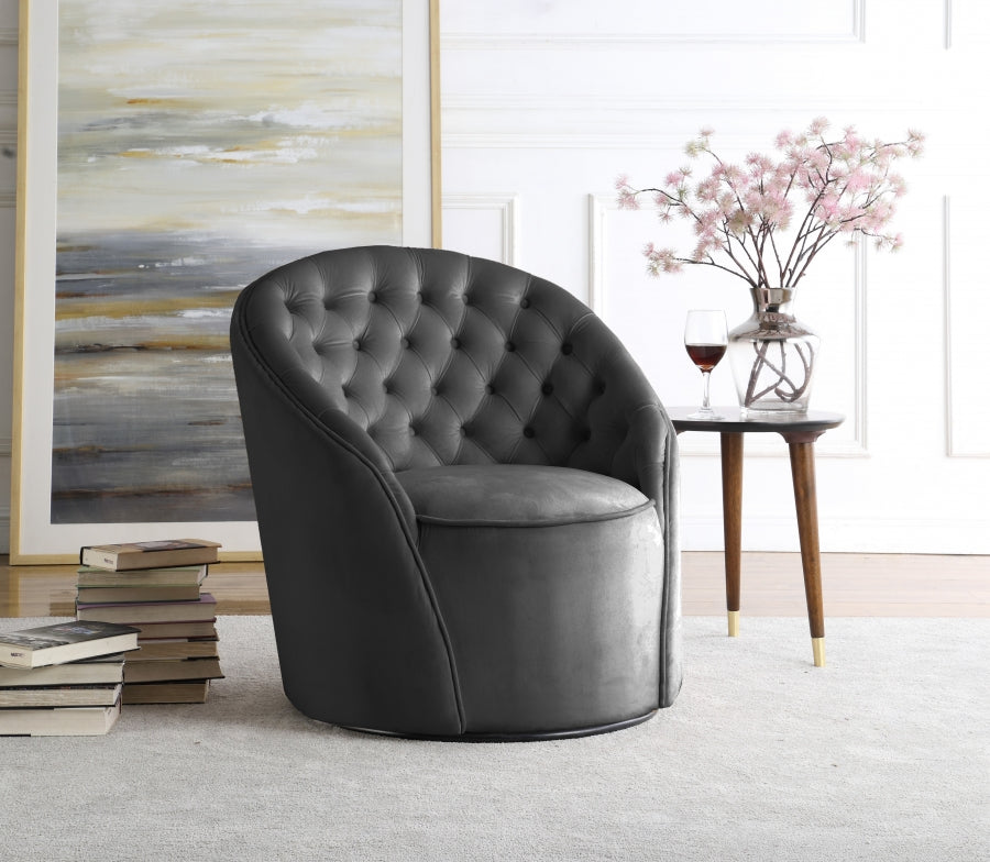 Chaise d'appoint en velours Alessio