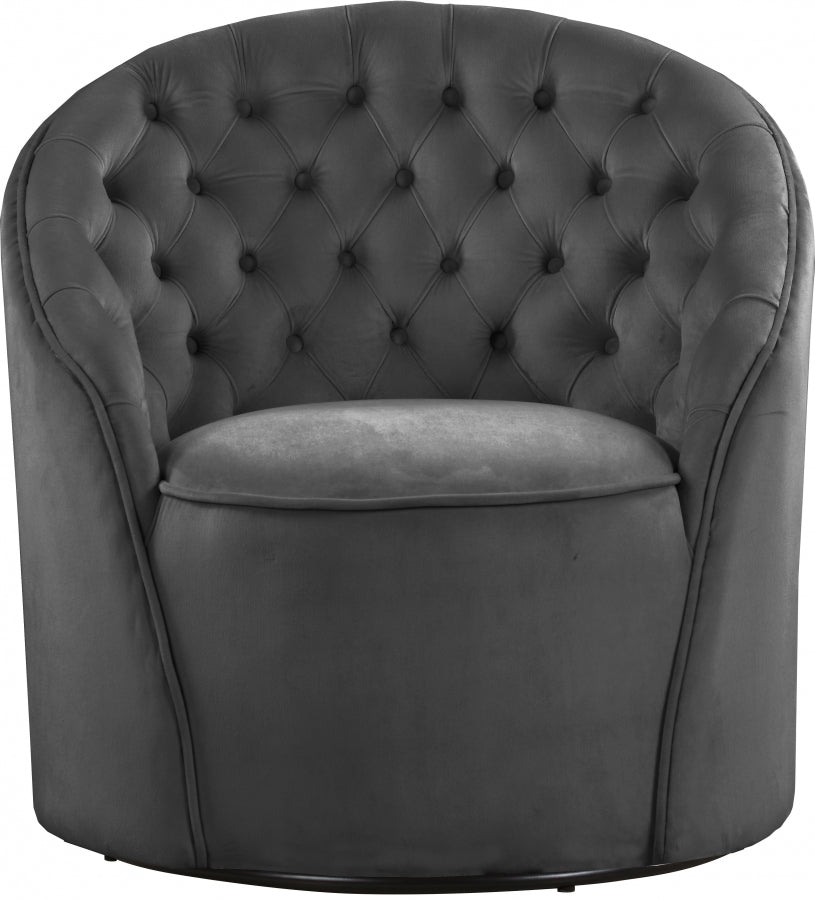 Chaise d'appoint en velours Alessio