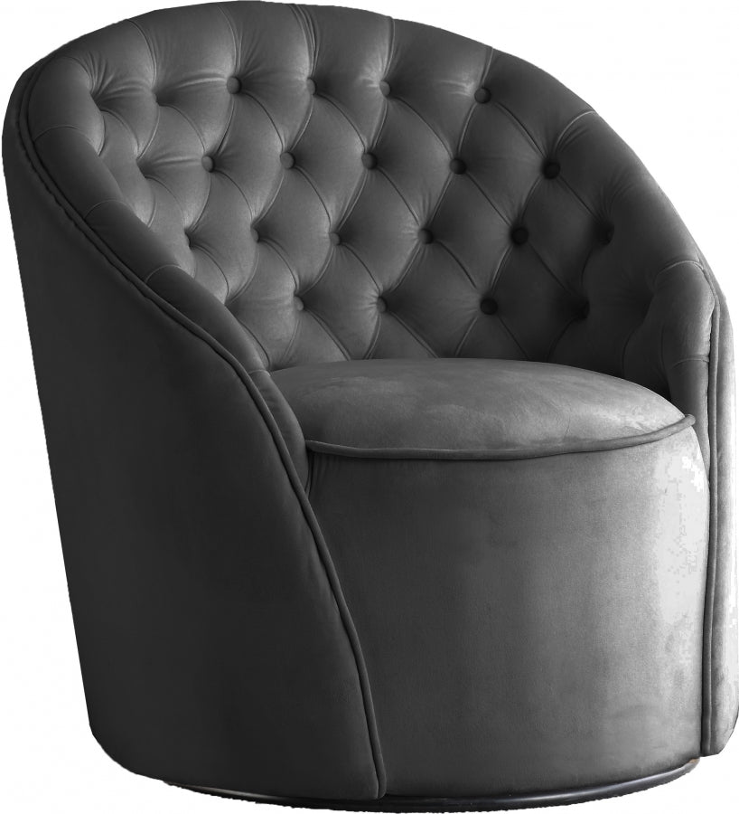 Chaise d'appoint en velours Alessio