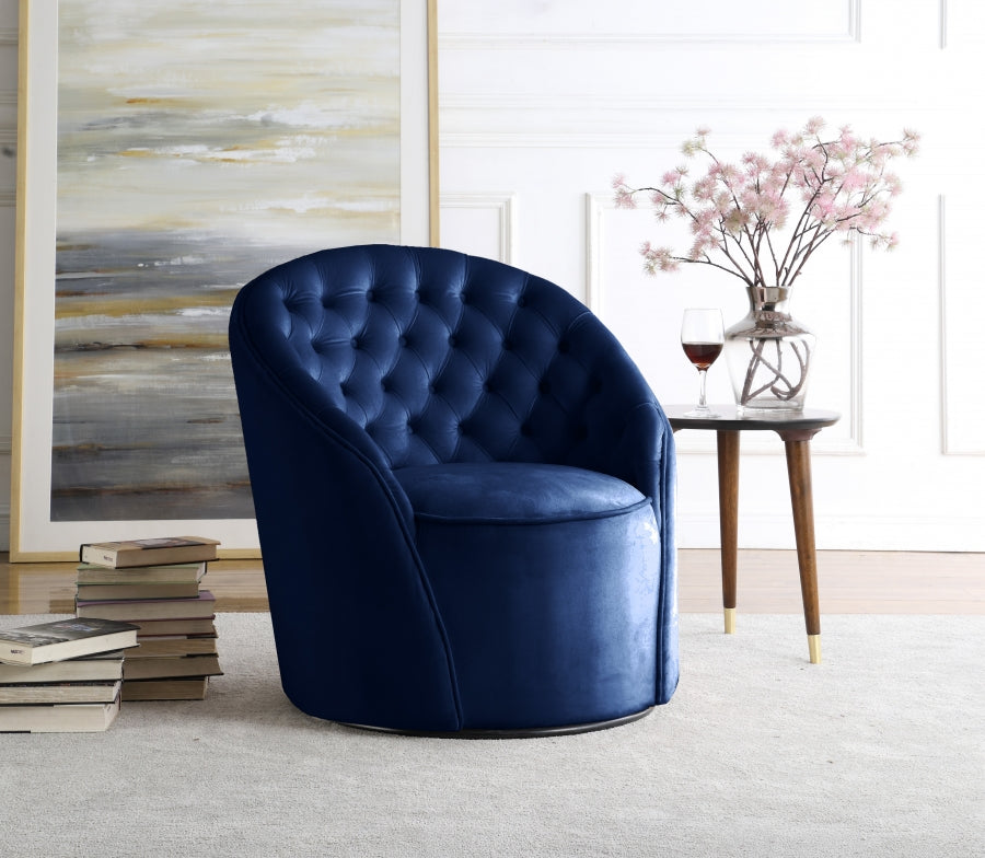 Chaise d'appoint en velours Alessio