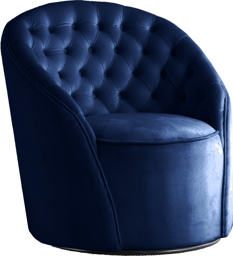 Chaise d'appoint en velours Alessio