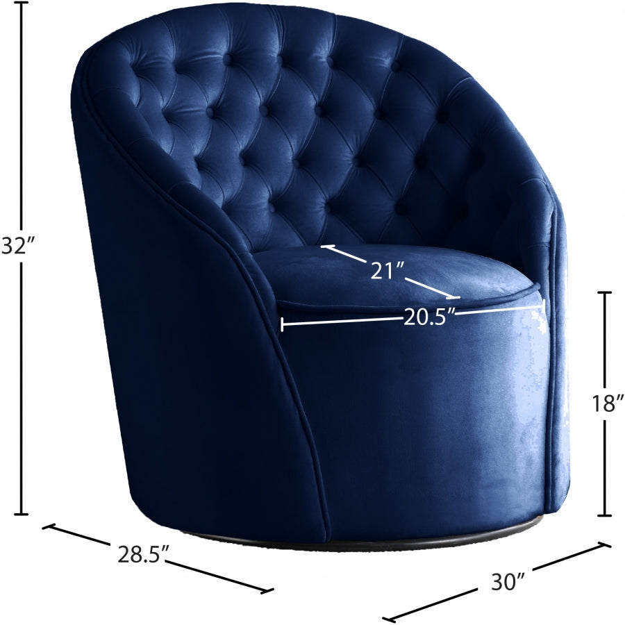 Chaise d'appoint en velours Alessio