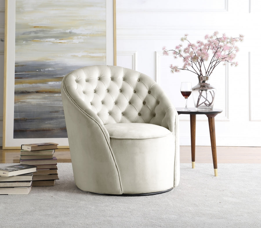 Chaise d'appoint en velours Alessio