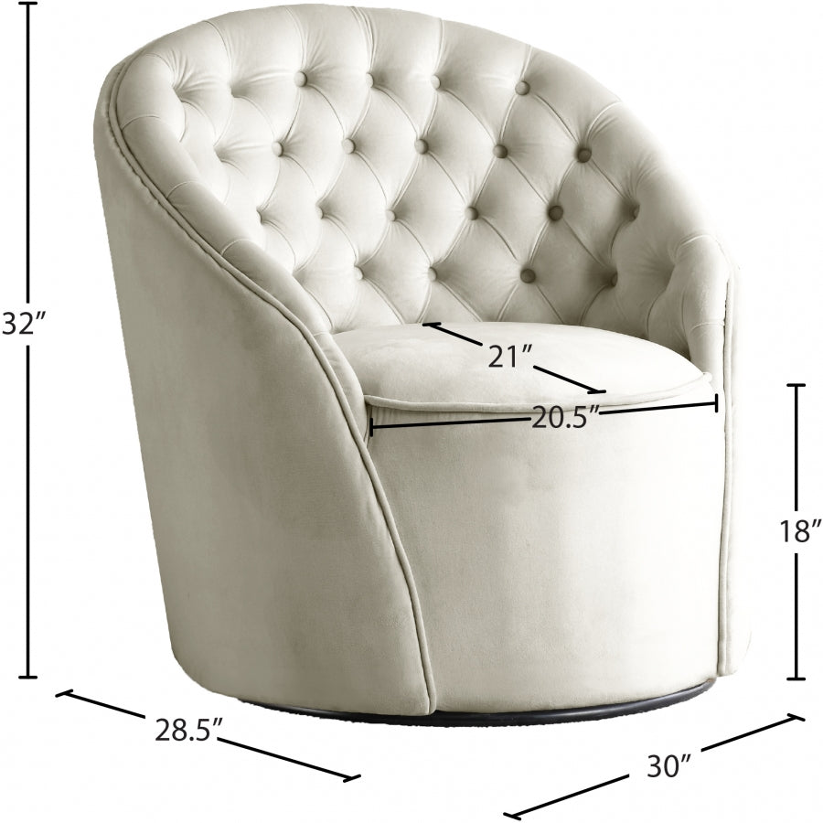 Chaise d'appoint en velours Alessio