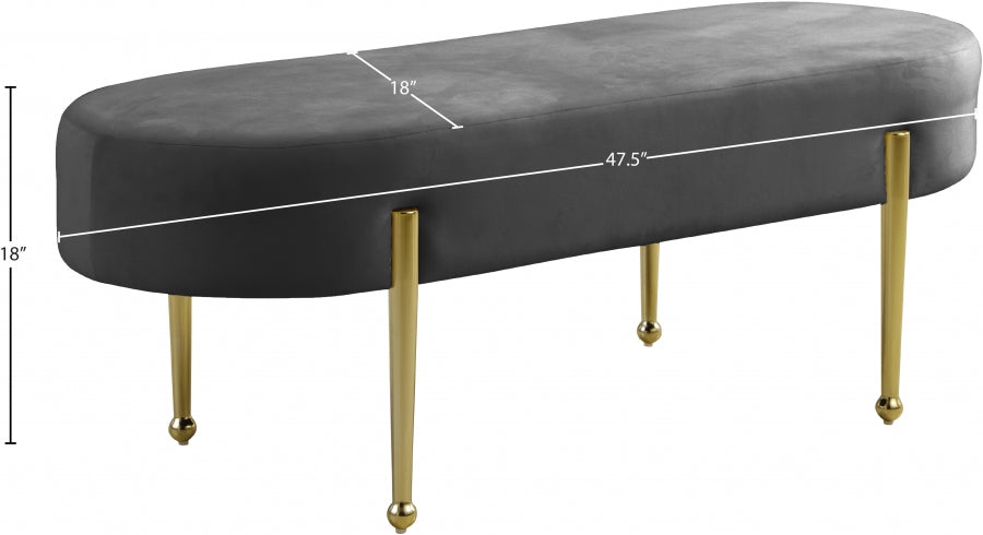 Banc en velours Gia