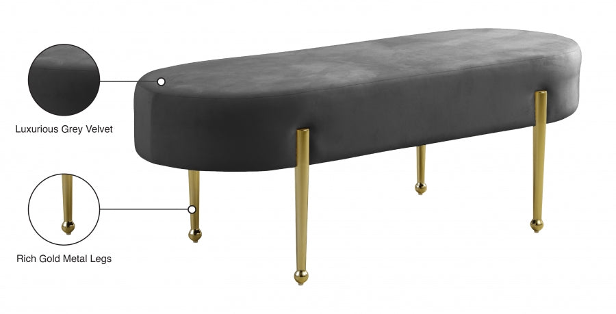 Banc en velours Gia