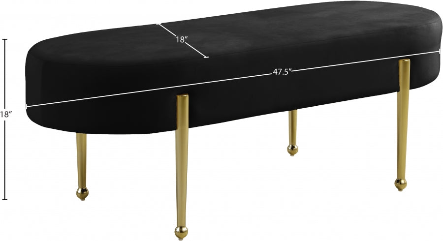 Banc en velours Gia