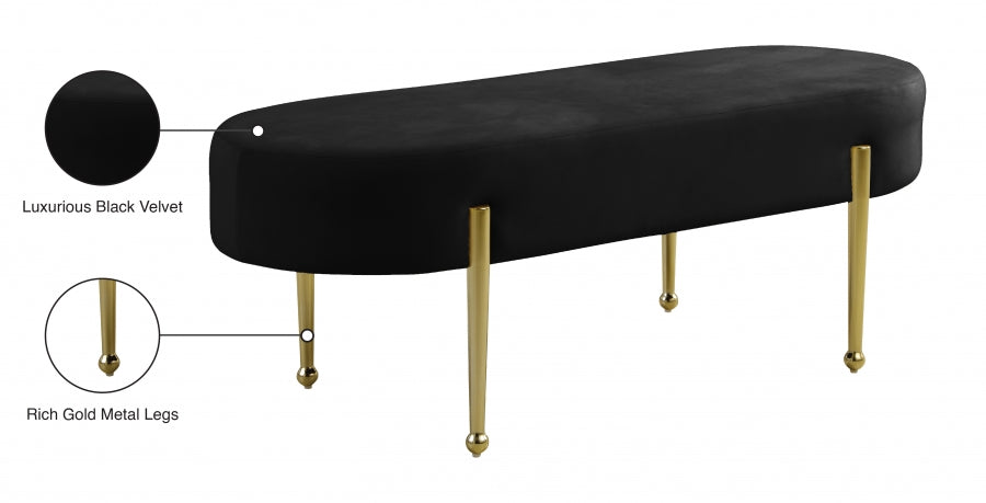 Banc en velours Gia