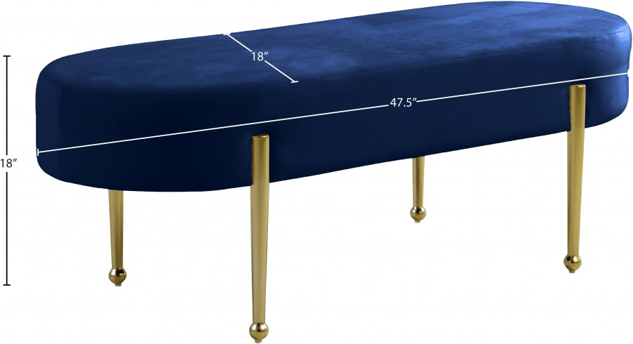 Banc en velours Gia