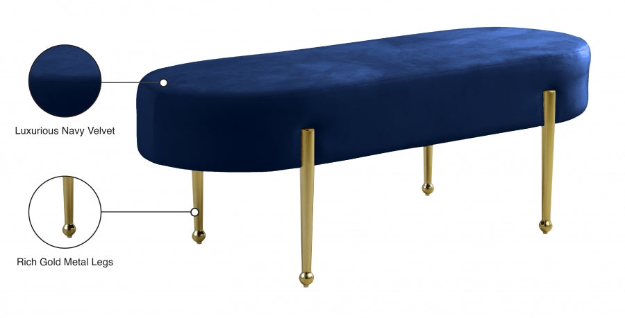 Banc en velours Gia