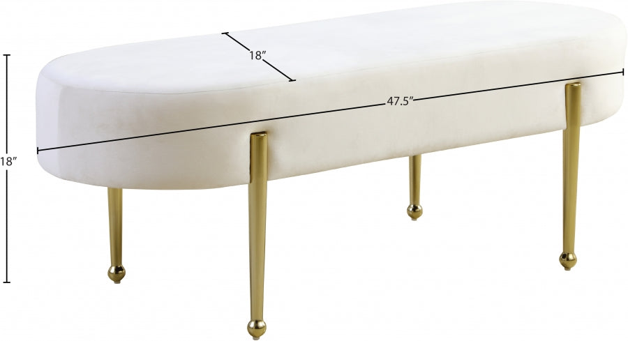 Banc en velours Gia