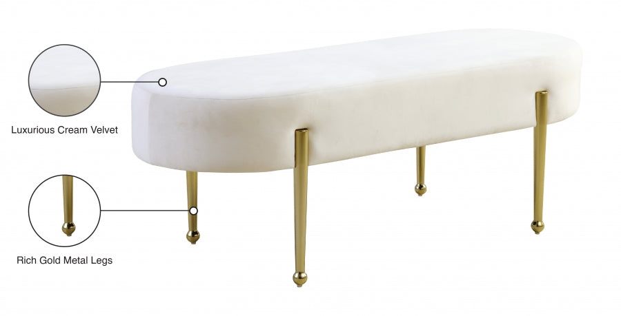 Banc en velours Gia
