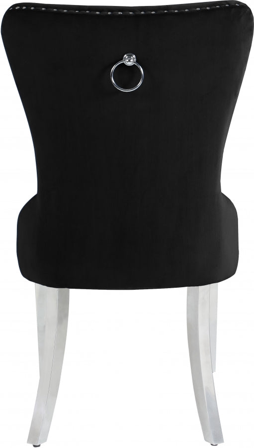 Chaise de salle à manger en velours Carmen