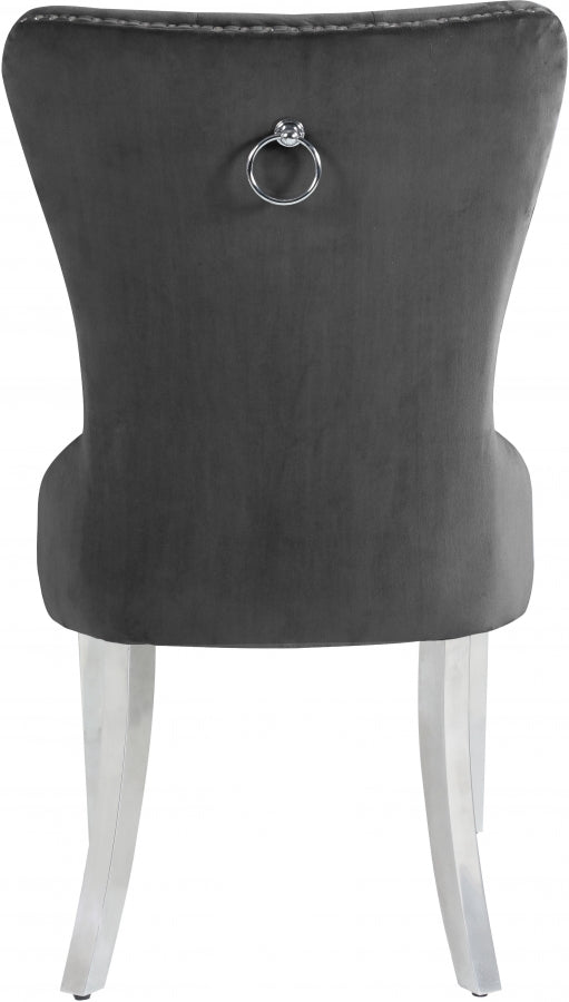 Chaise de salle à manger en velours Carmen