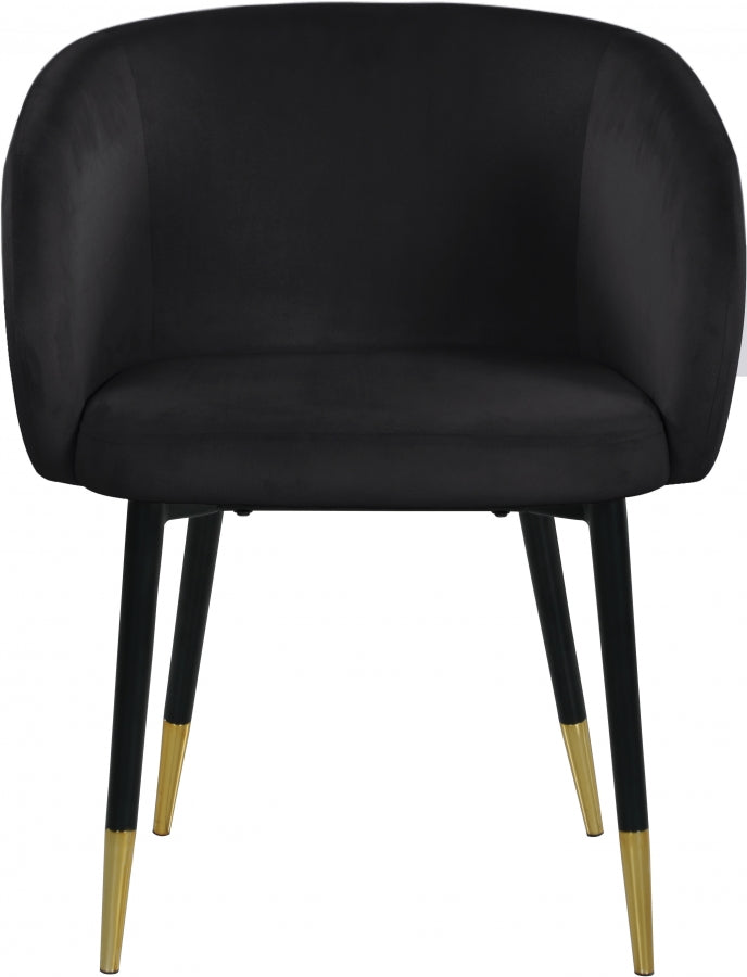 Chaise de salle à manger en velours Louise