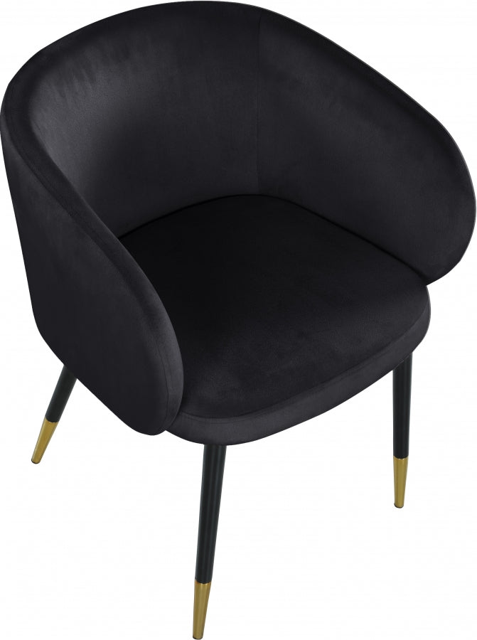 Chaise de salle à manger en velours Louise