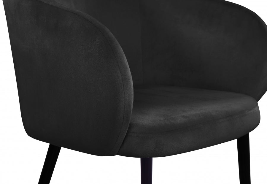 Chaise de salle à manger en velours Louise
