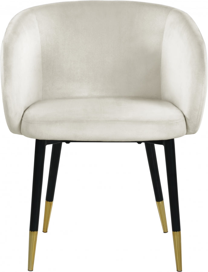 Chaise de salle à manger en velours Louise