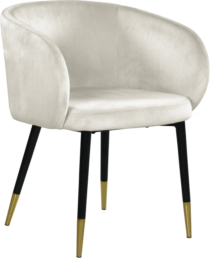 Chaise de salle à manger en velours Louise