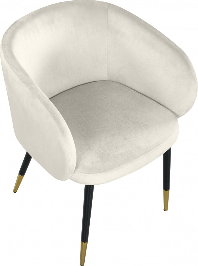 Chaise de salle à manger en velours Louise