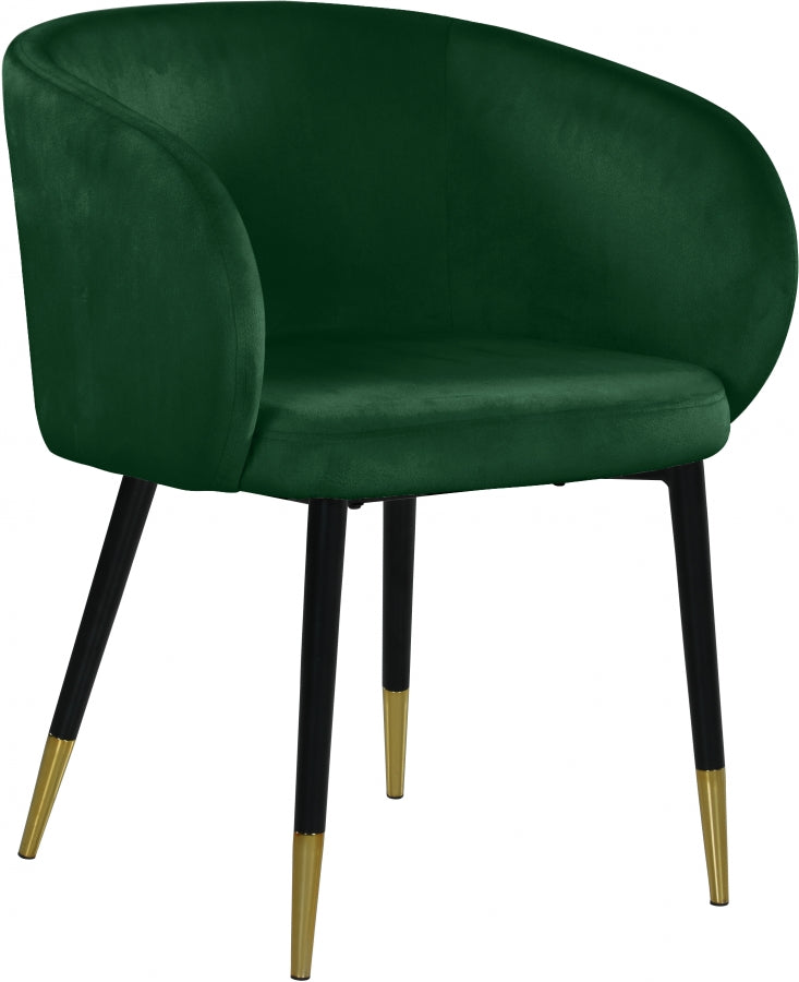 Chaise de salle à manger en velours Louise