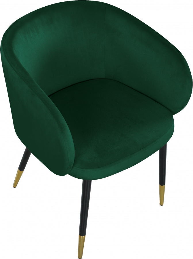 Chaise de salle à manger en velours Louise