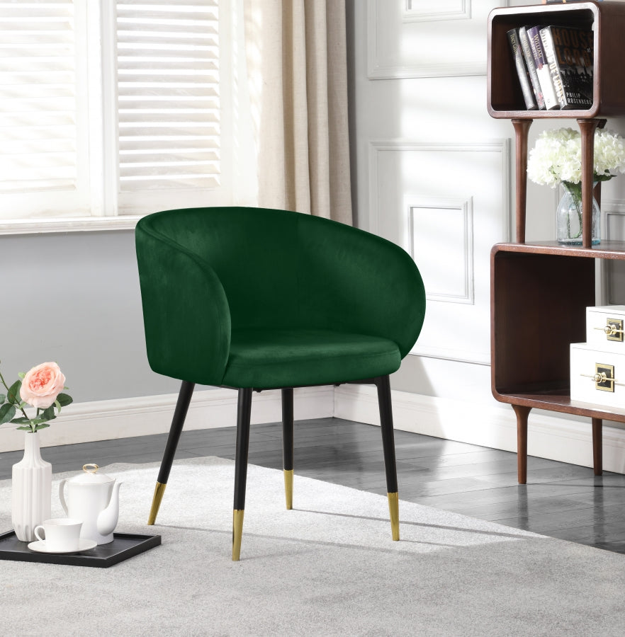 Chaise de salle à manger en velours Louise