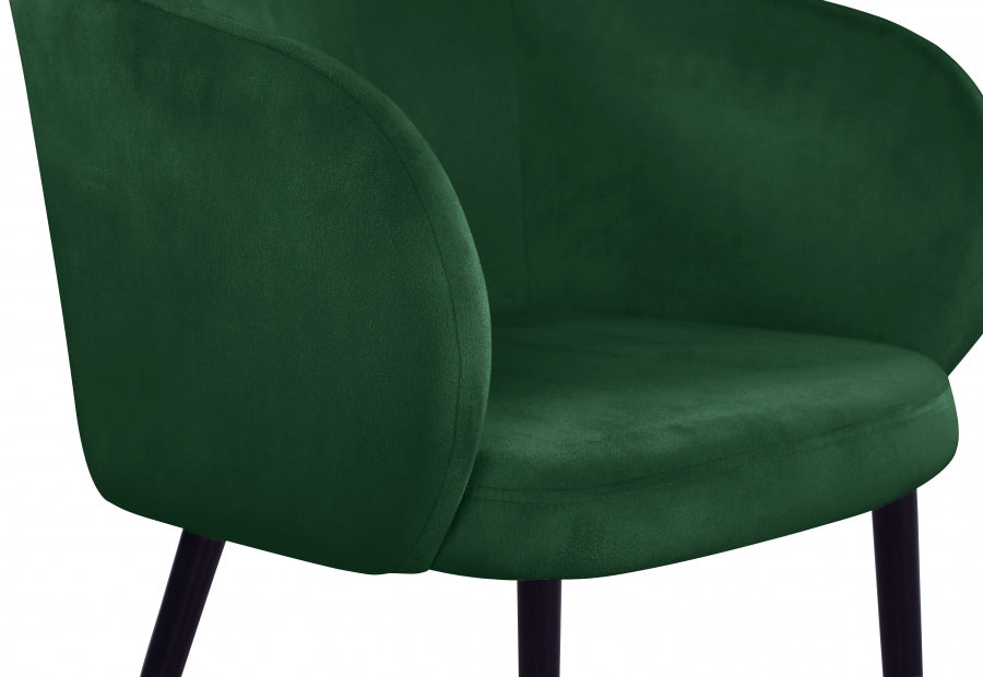 Chaise de salle à manger en velours Louise