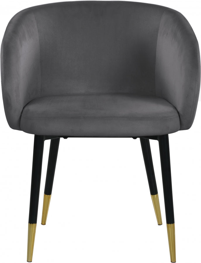 Chaise de salle à manger en velours Louise