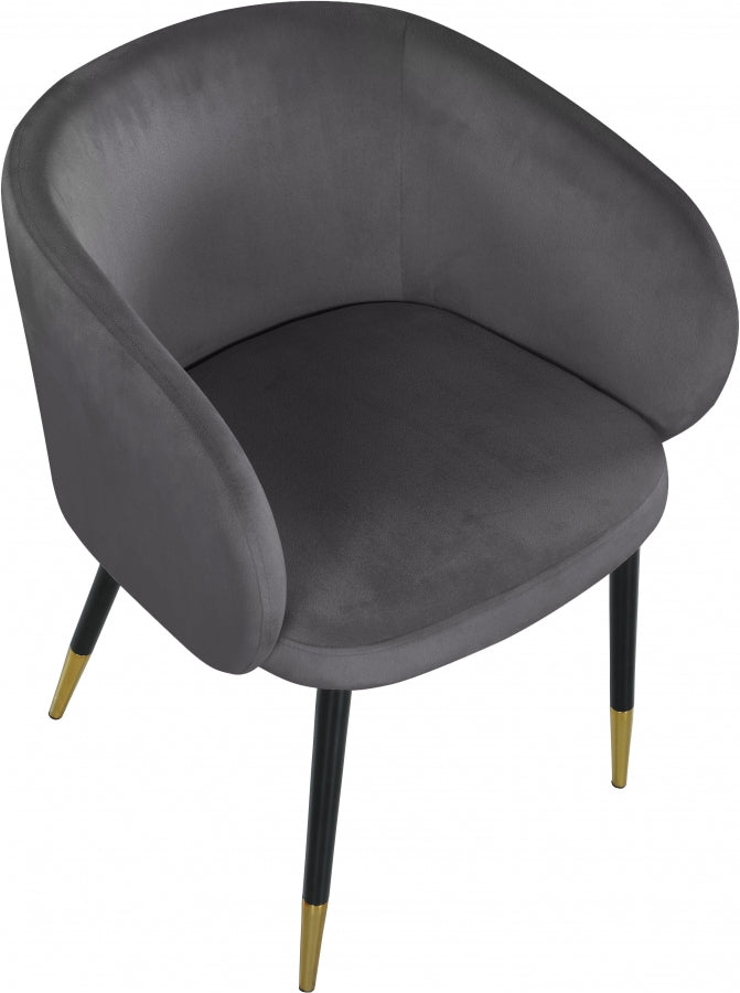 Chaise de salle à manger en velours Louise