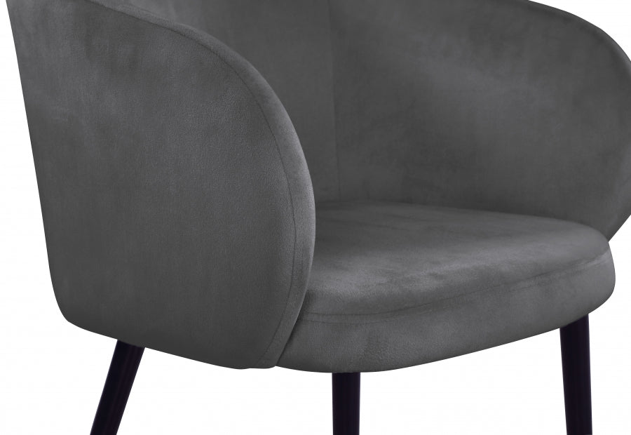 Chaise de salle à manger en velours Louise