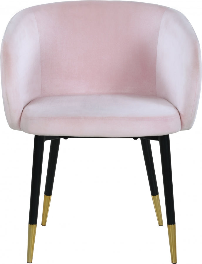 Chaise de salle à manger en velours Louise