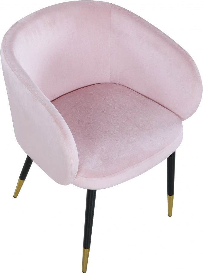 Chaise de salle à manger en velours Louise