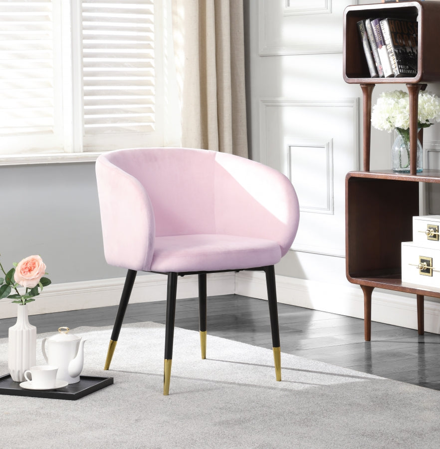 Chaise de salle à manger en velours Louise