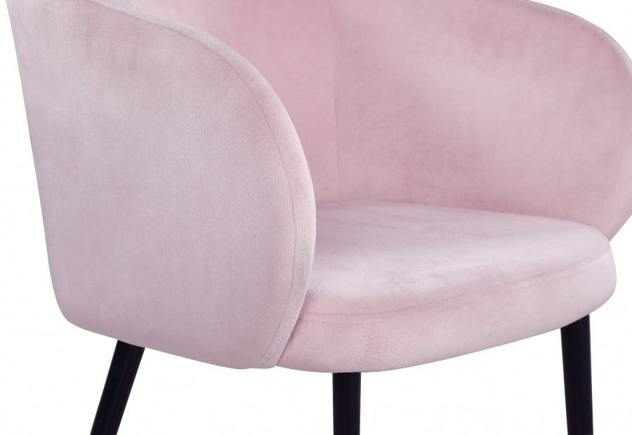 Chaise de salle à manger en velours Louise