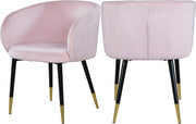 Chaise de salle à manger en velours Louise
