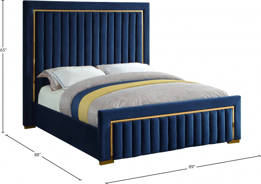 Grand lit en velours Dolce